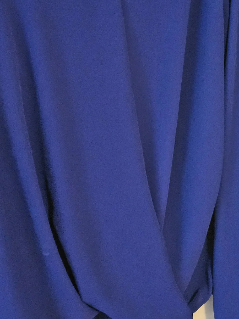 Blue Draped V-Neck Mossimo Blouse Sz L - Picture 3 of 7